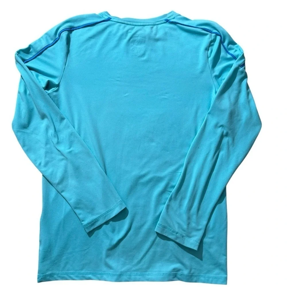 All In Motion Girls/Boys Size 12/14 Teal Long Sleeved UPF Shirt Moisture Wicking